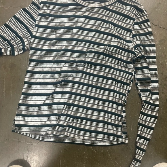 Classic Green and White Striped Women's Turtleneck Sweater - Picture 1 of 3